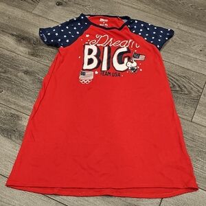 Red Dream Big Team USA Pj Nightgown